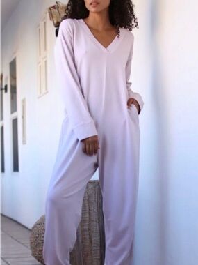 Harlow Olive Green Long Sleeve V-Neck Jumpsuit